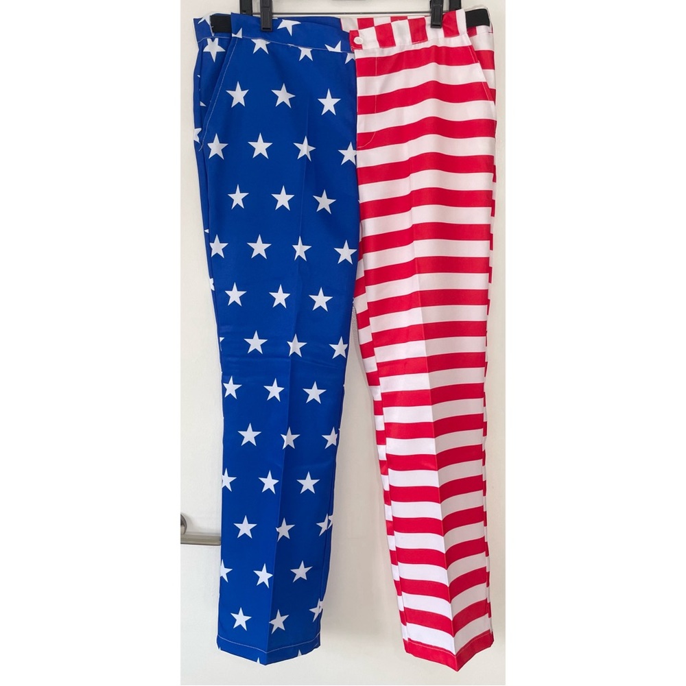 Spirit Halloween Patriotic American Flag Tie & Pant Set - Picture 12 of 13